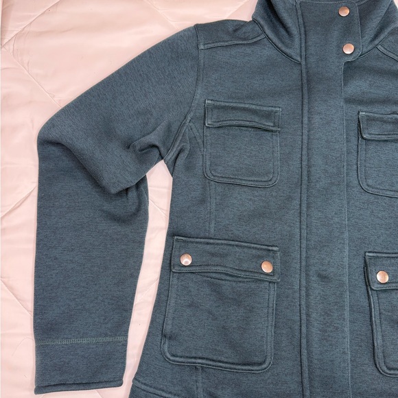 Patagonia Better Jacket Womens Medium Knit Fleece Blue Full Zip Pockets - Picture 3 of 9